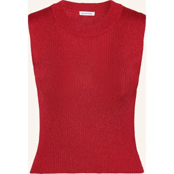 Mrs & Hugs Dámský Pletený Top S Třpytivou Přízí, červená, 40