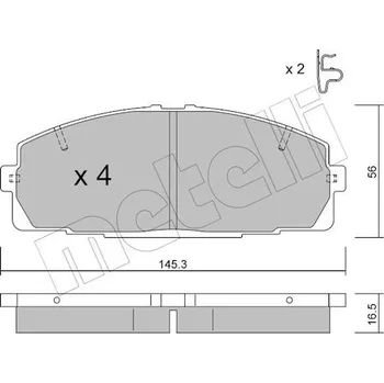 Auto-moto Sada brzdových destiček, kotoučová brzda METELLI 22-0434-0
