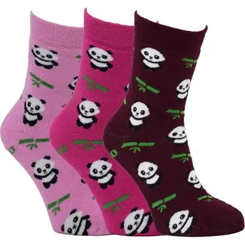 VIO dětské barevné teplé froté bambusové ponožky mix2 31-34