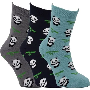 VIO dětské barevné teplé froté bambusové ponožky mix1 31-34