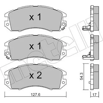 Brzdová destička Sada brzdových destiček, kotoučová brzda METELLI 22-0135-0
