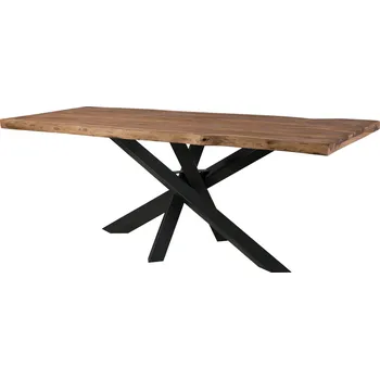 Jídelní stůl Jídelní stůl palisandr 220x100x79 šedý mořený / nohy Mikado antracit matný METALL 5