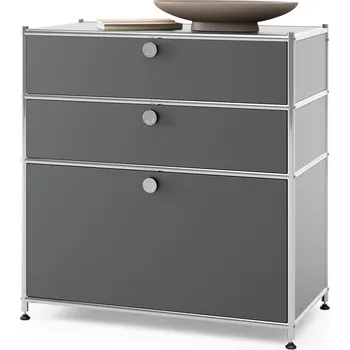 Komoda 685213 - Tchibo - Kovová komoda »Cn3« se 3 zásuvkami - barva: šedá