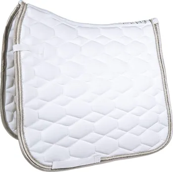 Podsedlová dečka HKM Crystal Fashion, bílá, Full - Drezurní