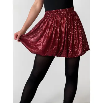 Dámská sukně Krásná dámská třpytivá sukně v bordó barvě, VELIKOST UNI ( S, M , L )