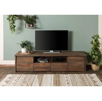 Televizní stolek TV stolek mango 200x45x50 hnědá olejovaná PURE MANGO