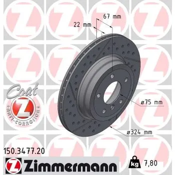 Brzdový kotouč Brzdový kotouč ZIMMERMANN 150.3477.20