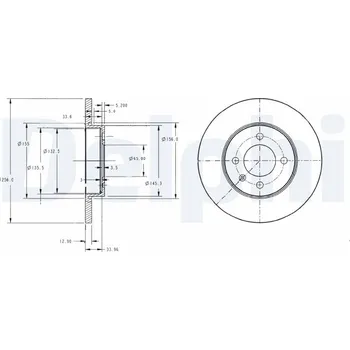 Brzdový kotouč Brzdový kotouč DELPHI BG2454