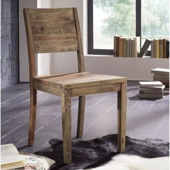 Palisandr židle 45x45x90 šedá olejovaná GREY WOOD - sada 2 kusů