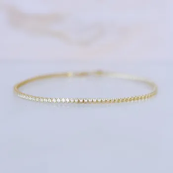 Náramek Lillian Vassago Zlatý tenisový náramek zdobený čirými zirkony LLV01-GB019