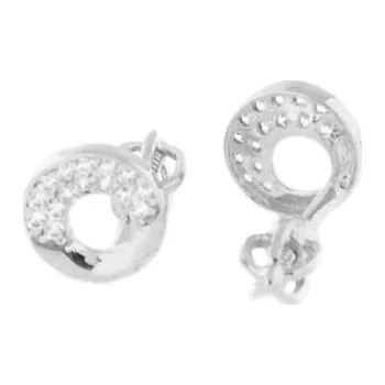 Náušnice Zlaté náušnice na šroubek z bílého zlata