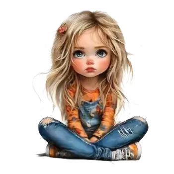 Nažehlovací obrázek - sedící děvčátko III (dva rozměry), Velikost: Malý