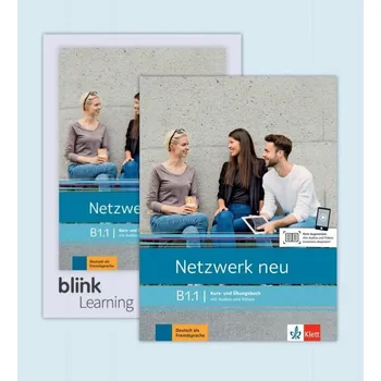Německý jazyk Netzwerk neu B1.1 - Kurs./Übungsbuch Teil 1 + BlinkLearning Blended Bundle (14 Monate)