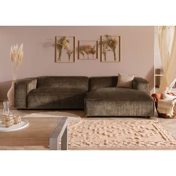 Pohovka Pohovka 304x164x69 Ottoman pravý Cord taupe VALENCIA