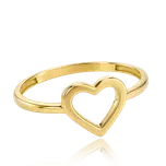 MINET Elegantní zlatý prsten srdíčko Au 585/1000 vel. 57 - 0,95g Velikost prstenu: 57