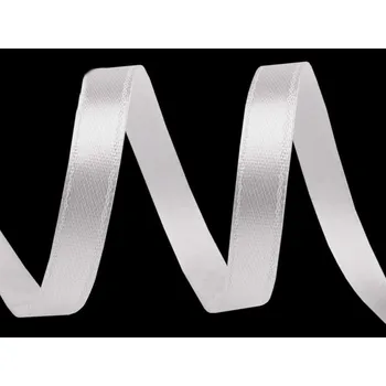 Stuha Atlasová stuha svazky po 5 m šíře 6 mm bílá 5 m