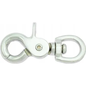 Karabina s pojistkou stříbrná 6,5 cm