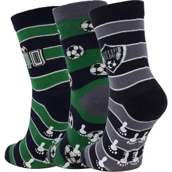 VIO barevné chlapecké bavlněné elastické vzorované protiskluzové ponožky kluk 35-38