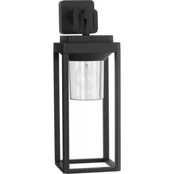 Venkovní osvětlení NOVA LUCE venkovní nástěnné svítidlo FIGO antracitový hliník a čirý akryl E27 1x12W 220-240V bez žárovky IP65 9492500