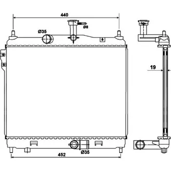 Auto-moto Chladič, chlazení motoru NRF 53169