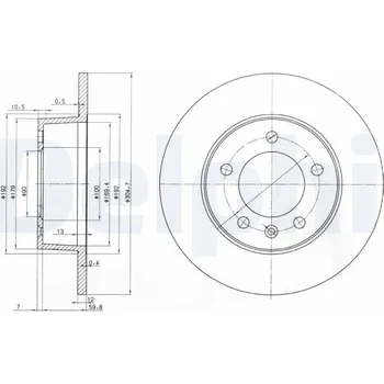 Brzdový kotouč Brzdový kotouč DELPHI BG3681
