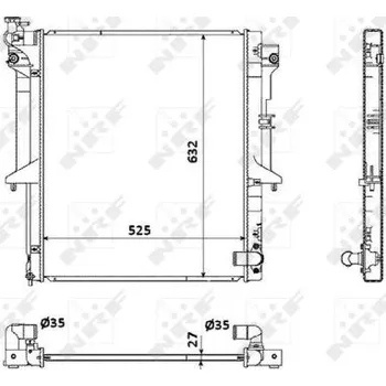 Chladič motoru Chladič, chlazení motoru NRF 53908