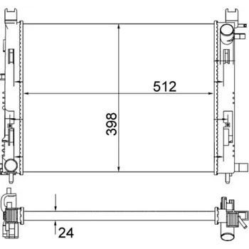 Chladič motoru Chladič, chlazení motoru MAHLE CR 2166 001S