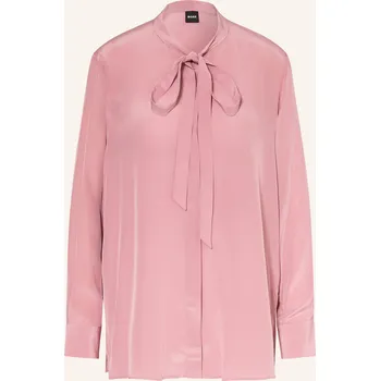 Dámská halenka Boss Dámská Halenka S Vázankou Bryon Z Hedvábí, růžová, 38