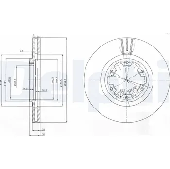 Brzdový kotouč Brzdový kotouč DELPHI BG3972
