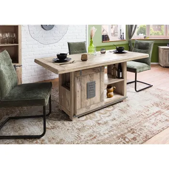 Jídelní stůl IRON Jídelní stůl mango 180x90x76 béžový lakovaný