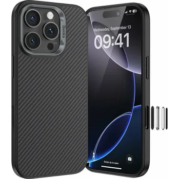 Pouzdro na mobilní telefon Zadní kryt Benks Magnetic Armor Pro Kevlar Metal Frame 600D (AD66) pro iPhone 16 Pro Max black