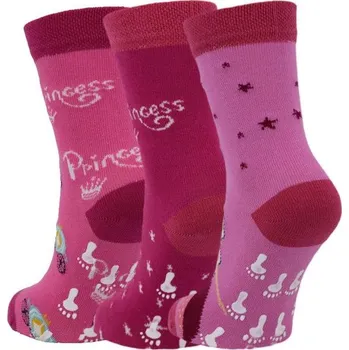 VIO barevné chlapecké bavlněné elastické vzorované protiskluzové ponožky holka 19-22