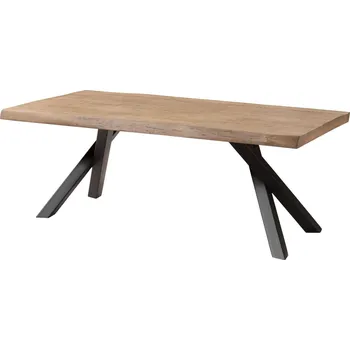 Jídelní stůl Jídelní stůl mango 200x100x76 béžový lak / A-rám antracit matný METALL 5