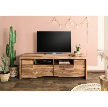 Televizní stolek TV stolek Palisandr 178x48x58 přírodně lakovaná / pískovaná PURE SHEESHAM