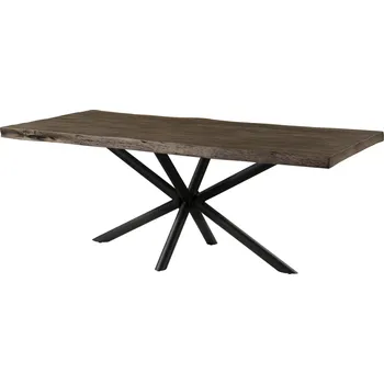 Jídelní stůl Jídelní stůl mango 180x90x76 šedý lakovaný / křížový rám antracit matný METALL 5