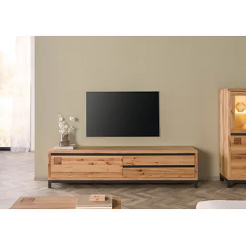 Televizní stolek TV stolek buk srdcovka 220x40x56 přírodní olejovaný TIROL II.