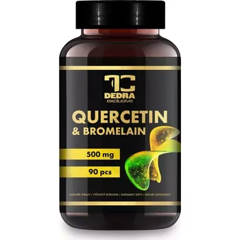 Speciální výživa QUERCETIN + BROMELAIN 500 mg |,přírodní flavonoid & enzym z ananasu pro vitalitu , imunita & regenerace , 90 kapslí , doplněk stravy