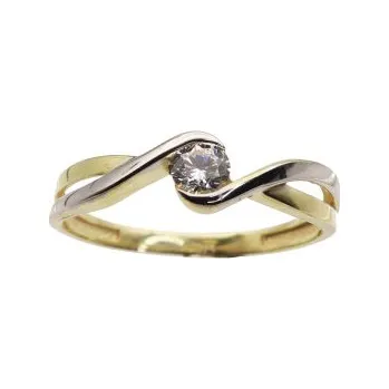 Prsten Zlatý prsten se zirkony