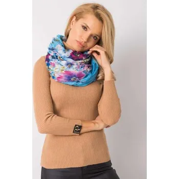 Světle modrý květinový šátek