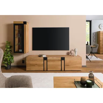 Televizní stolek TV stolek divoký dub 200x48x50 přírodní olejovaná ROTTERDAM