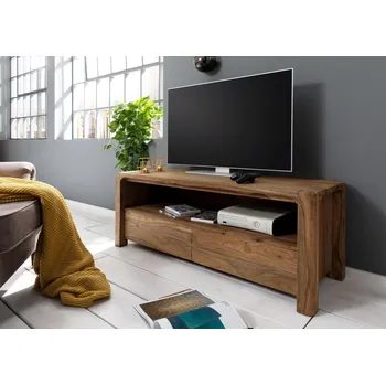 Televizní stolek TV stolek Palisandr 125x45x50 hnědá olejovaná OTAVIO