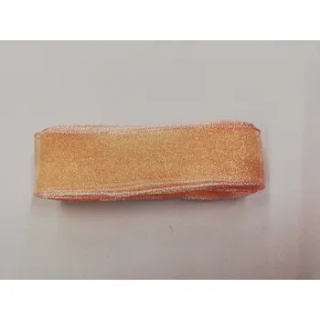 Stuha Šifonová stuha 25mm - růžová se světlým okrajem - balení 2m