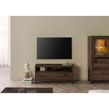 Televizní stolek TV stolek buk srdcovka 120x40x56 tabáková hnědá olejovaná TIROL II.