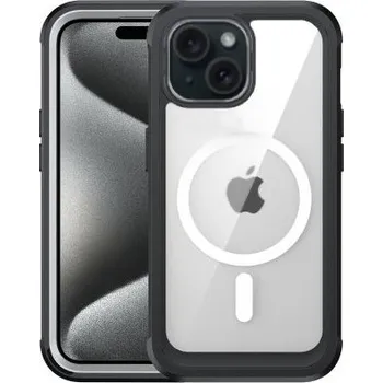 Pouzdro na mobilní telefon Nárazuvzdorné pouzdro se zesílenými rohy a MagSafe pro iPhone 15 - černé