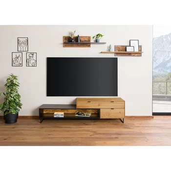 Televizní stolek TV stolek divoký dub 200x43x52 přírodní olejovaná LINDAU