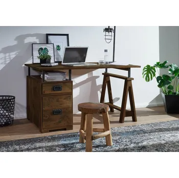 Psací stůl Psací stůl mango 140x78x80 hnědý lakovaný IRON