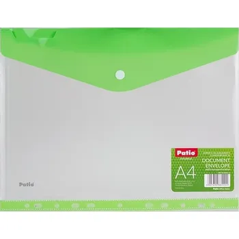 Obálka OBÁLKA NA DOKUMENTY S EURODĚROVÁNÍM ORGANIZÉR A4 ZELENÁ PATIO