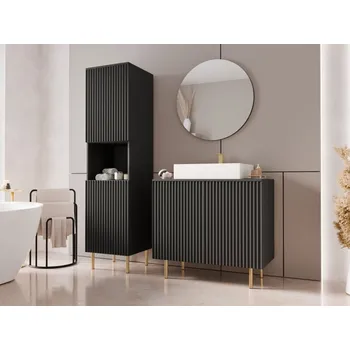 Koupelnový nábytek Koupelnový nábytek Nawil III, Barva: černá, Sifon k umyvadlu: ano, Umyvadlo: ne MIRJAN 5903211428463