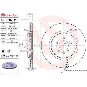Brzdový kotouč Brzdový kotouč BREMBO 09.D807.23