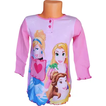 Dívčí pyžamo Sun City Dívčí noční košile PRINCEZNY s kapsičkou dlouhý rukáv růžová Barva: Růžová světlá, Velikost: 98